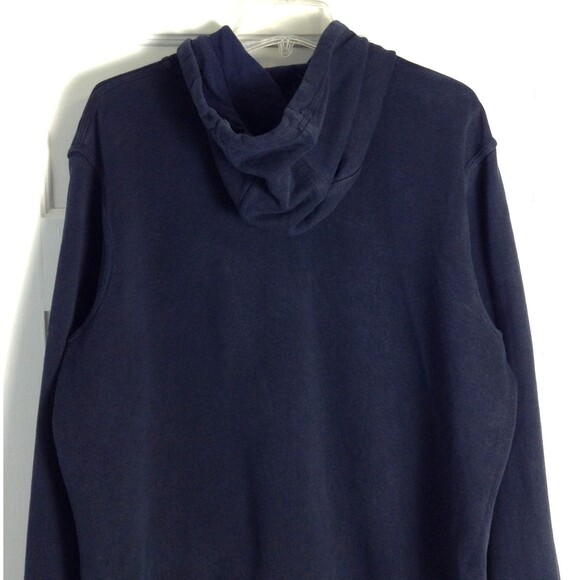 Nike Hoodie Men XL Navy Blue Sweatshirt Spellout Logo Pullover Sweater Gym Warm - Picture 6 of 10